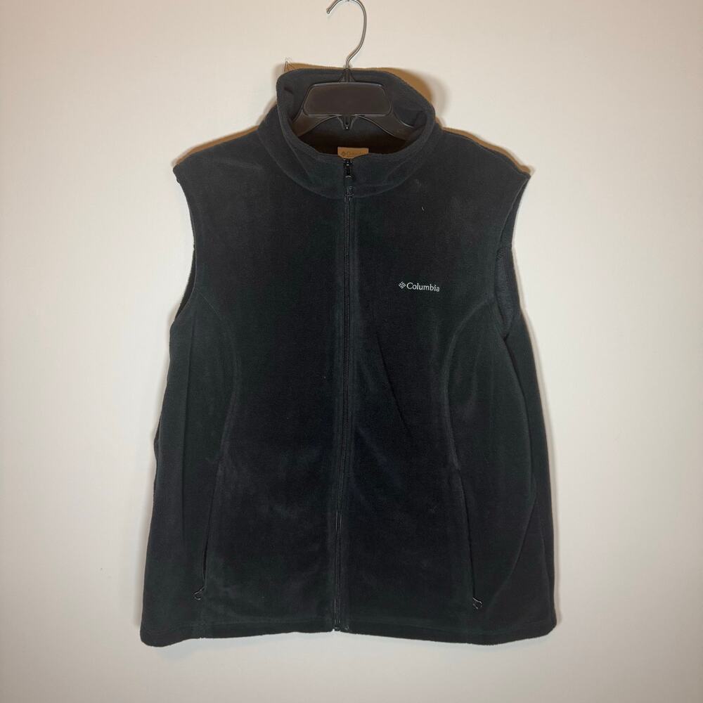 Men’s 1X Black Columbia Outdoor Gorpcore Sleeveless Activewear Full Zip Vest
